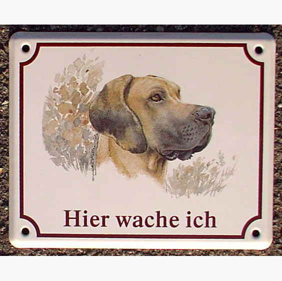Hundeschilder mit Standardmotiven Dogge