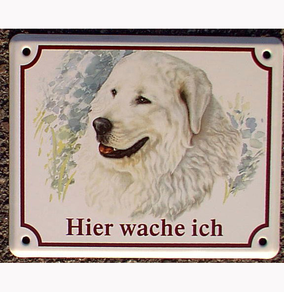 Hundeschilder mit Standardmotiven Maremma Schäferhund