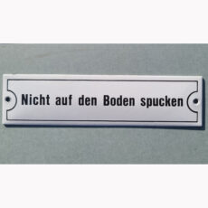 Nicht auf den Boden spucken