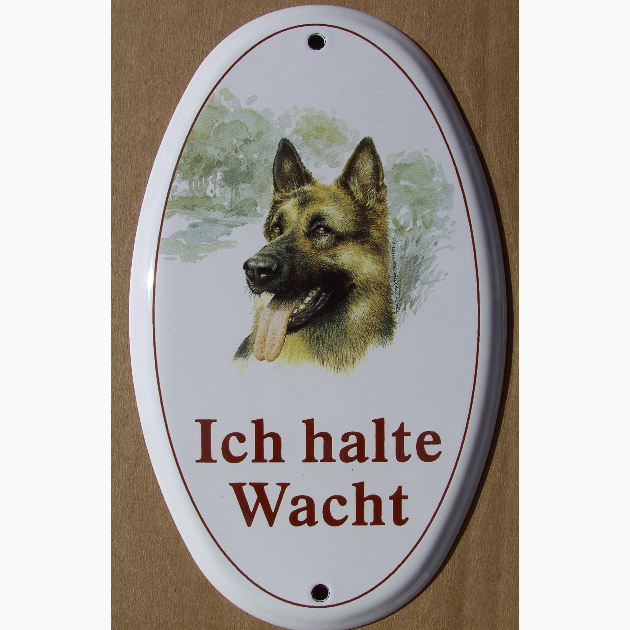 Hundeschilder mit Standardmotiven Schäferhund